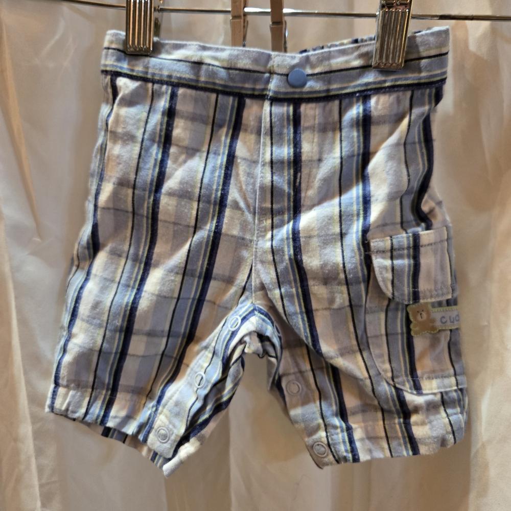 Carter's Blue and White Plaid Kids Shorts